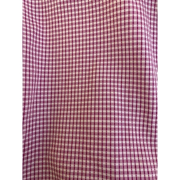 Calvin Klein Sz 17 34/35 Slim Fit Shirt Plaid Pink White Long Sleeve Slim Fit - Picture 3 of 4